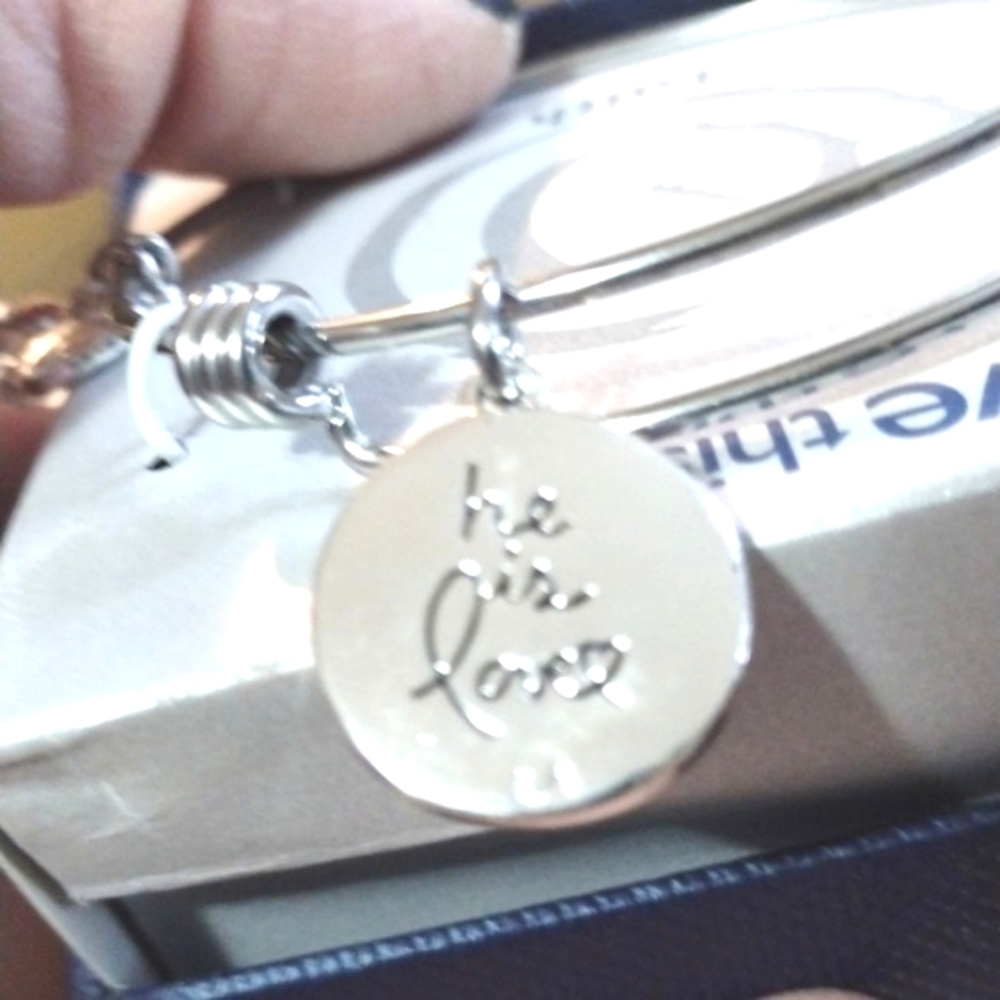 LOVE THIS LIFE FAITH STERLING SILVER EXPANDABLE BRACELET W/CHARMS-NWT - Picture 9 of 9